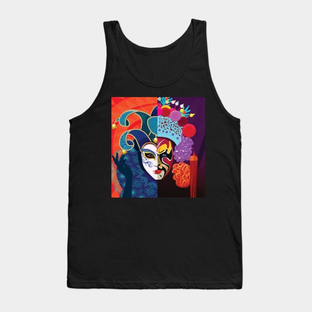 The Masquerade, East meet West Tank Top by one 35 lab